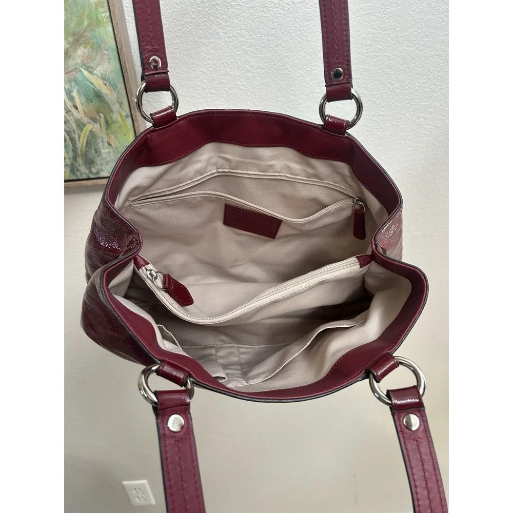 Coach H1276-F19711 SoHo Burgundy Patent Leather Large Carryall